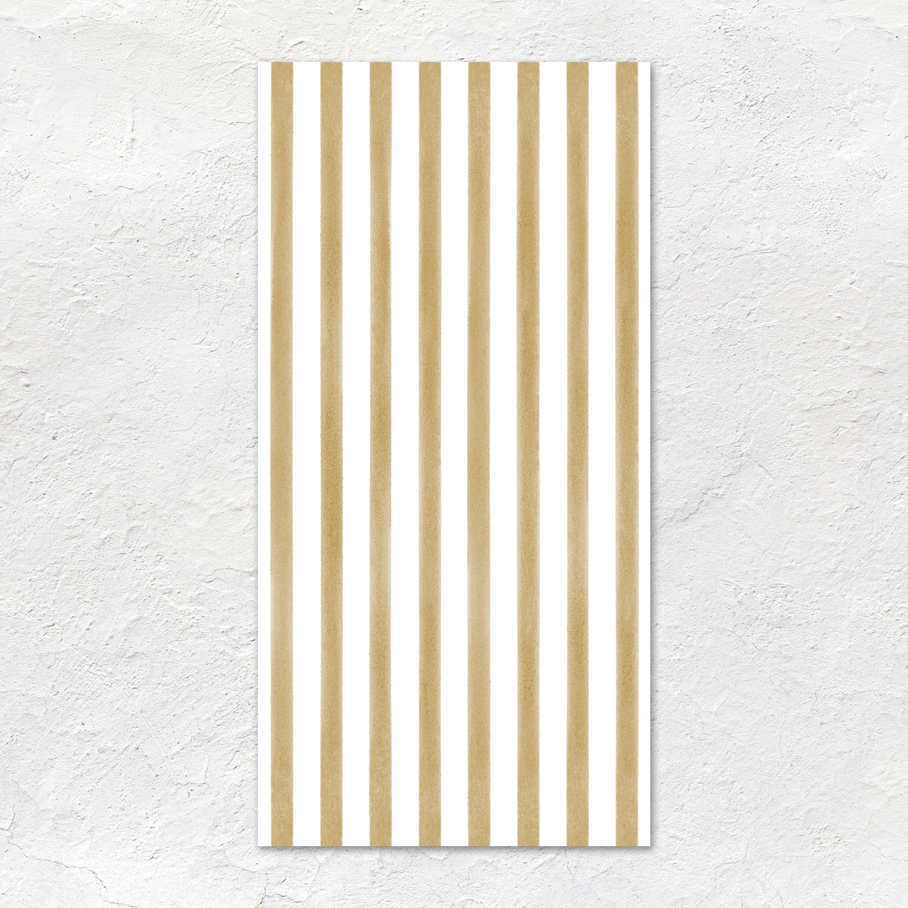 Rectangular promenade margate towel 60x30cm with vertical white and gold stripes suitable for beach or bath use