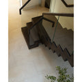 Close view of Purbeck Porcelain matt surface with fossil detail