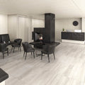 Pure Travertine Grey Natural Porcelain 30 x 60cm glazed porcelain stone effect tile room setting