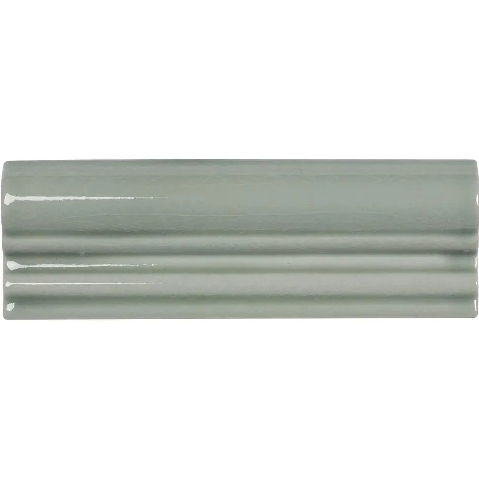 Retro Metro Gloucester Road green crackle-glaze ceramic dado border trim