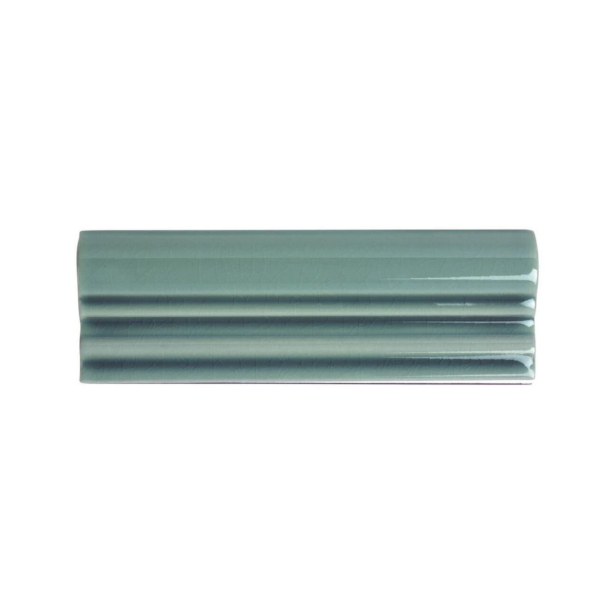 Retro Metro Green Park deep green crackle-glaze ceramic dado border trim
