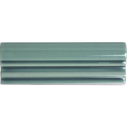 Retro Metro Green Park deep green crackle-glaze ceramic dado border trim