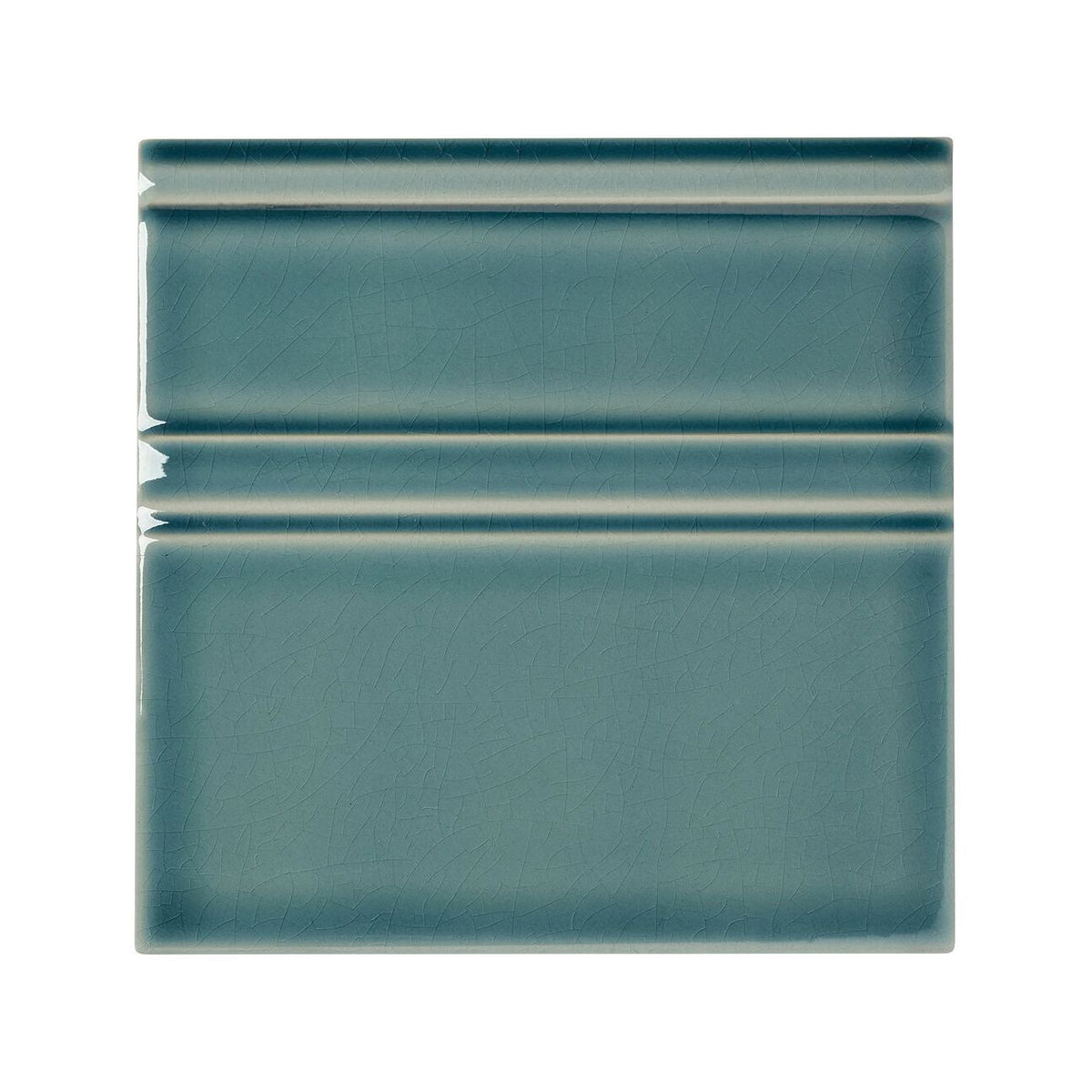 Retro Metro Green Park deep green crackle-glaze ceramic skirting tile