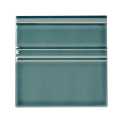 Retro Metro Green Park deep green crackle-glaze ceramic skirting tile