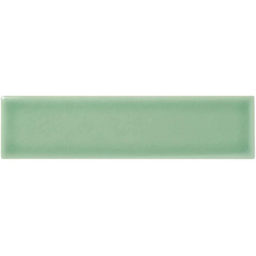 Retro Metro Lime House 5 x 20cm lime green crackle-glaze ceramic metro wall tile