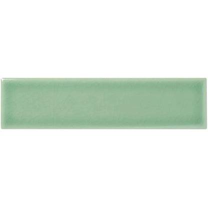 Retro Metro Lime House 5 x 20cm lime green crackle-glaze ceramic metro wall tile