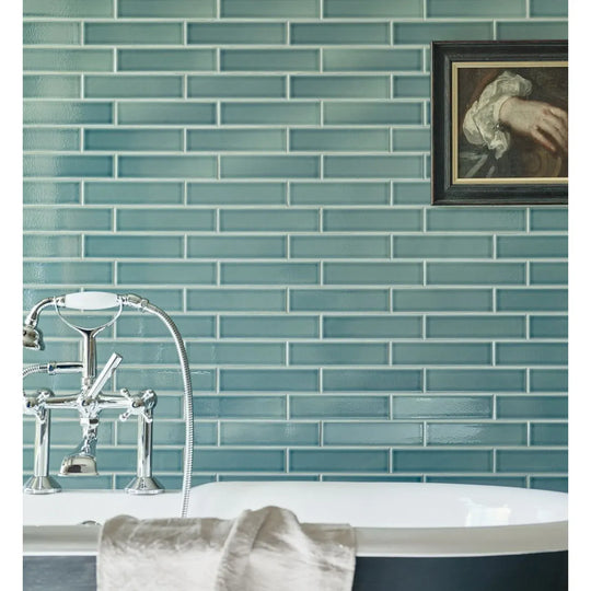 Retro Metro Green Park 5 x 20cm Ceramic Floor Tile
