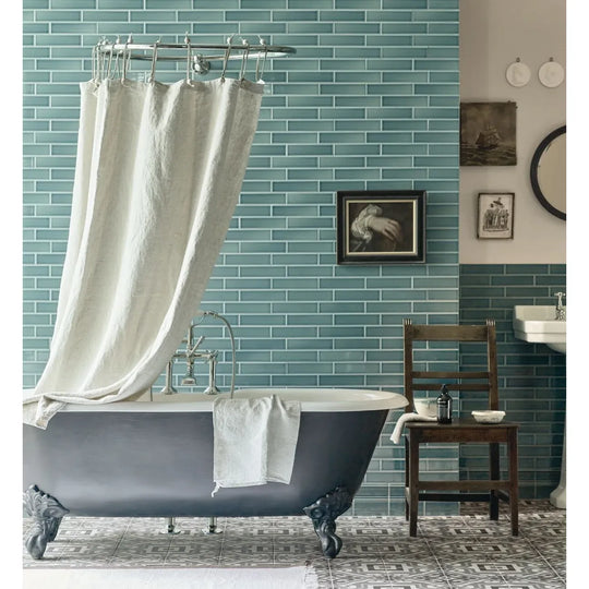 Retro Metro Green Park 5 x 20cm Ceramic Floor Tile - alternate view