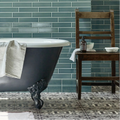 Retro Metro Green Park skirting in a tiled room setting