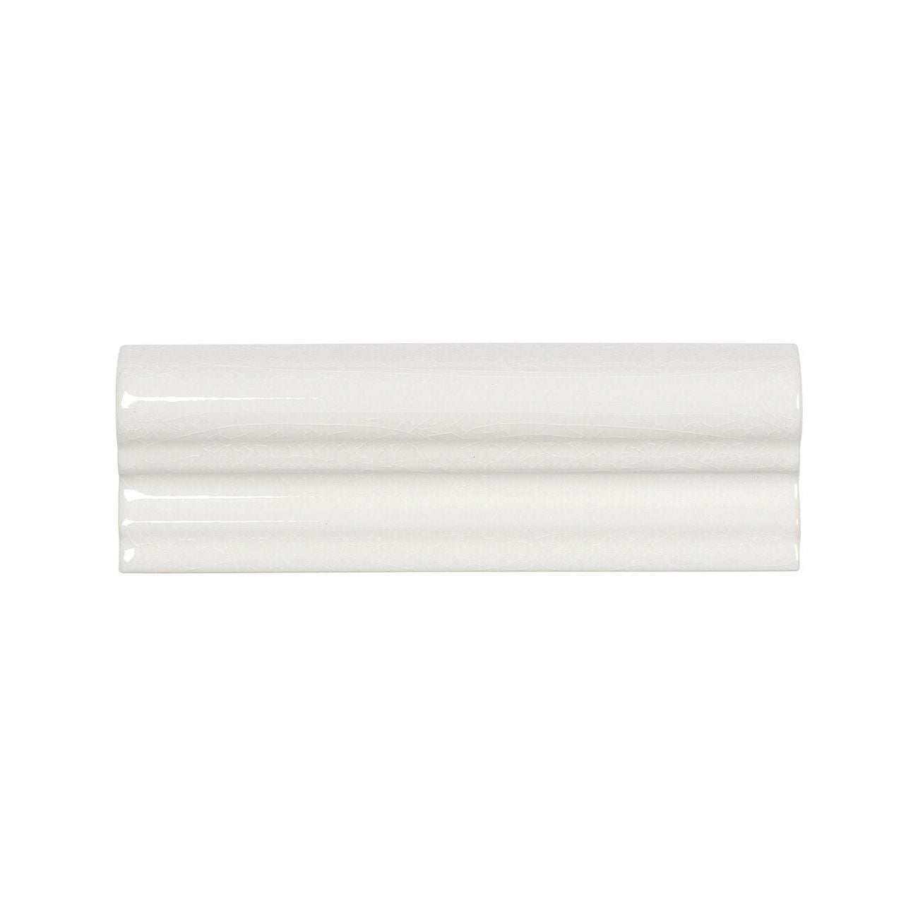Retro Metro South Kensington warm white crackle-glaze ceramic dado border trim