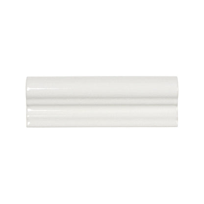 Retro Metro South Kensington warm white crackle-glaze ceramic dado border trim
