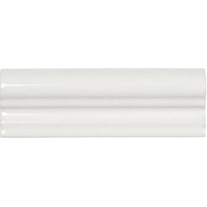 Retro Metro South Kensington warm white crackle-glaze ceramic dado border trim