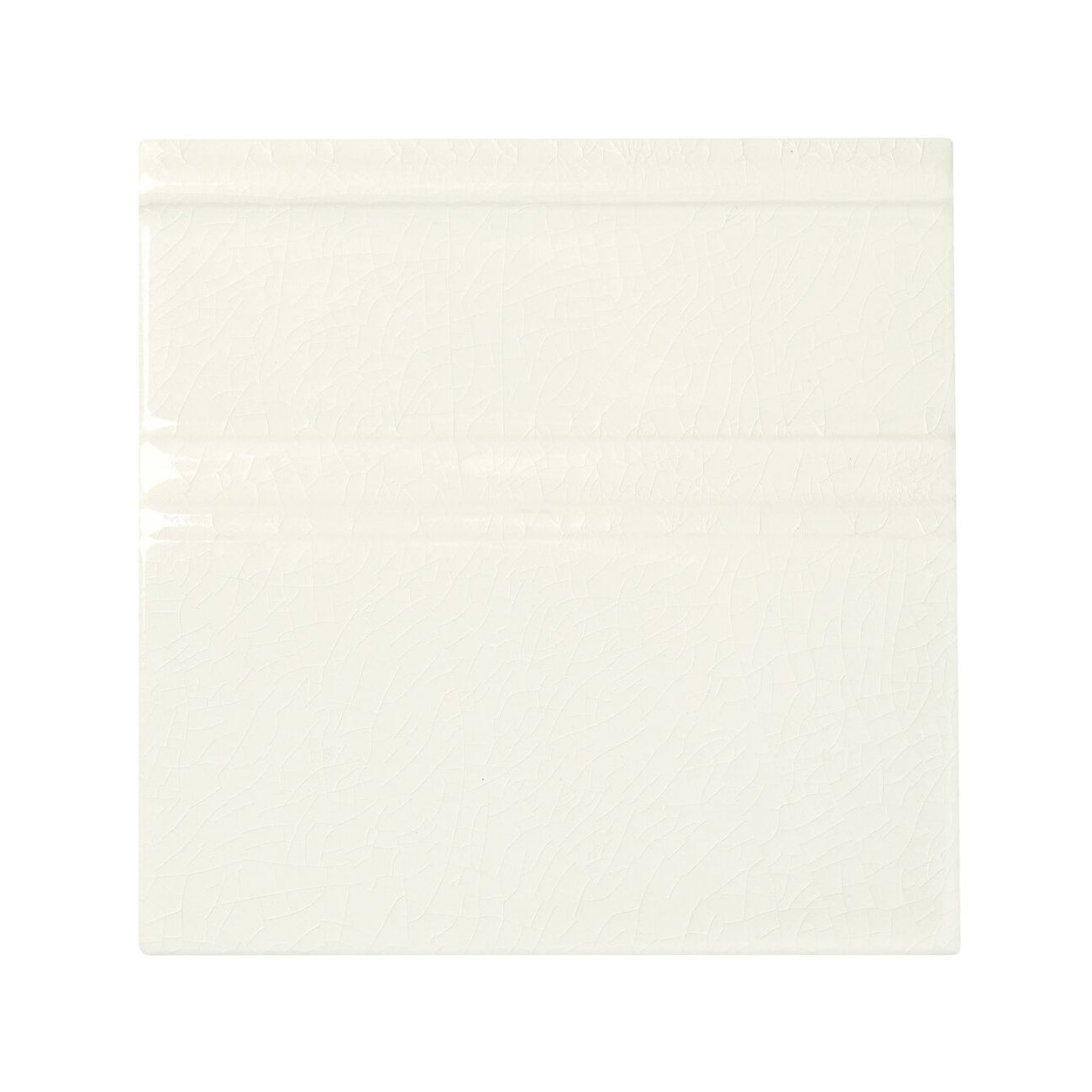 Retro Metro South Kensington warm white crackle-glaze ceramic skirting tile
