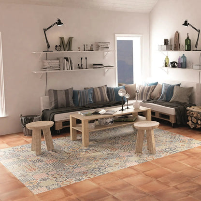 Rustic Taco Heritage Mix tiles laid as a patchwork floor