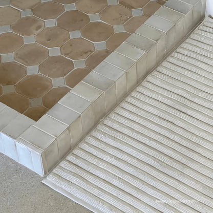 Raw &amp; White Mosaic Zellige Tile - Hyperion Tiles