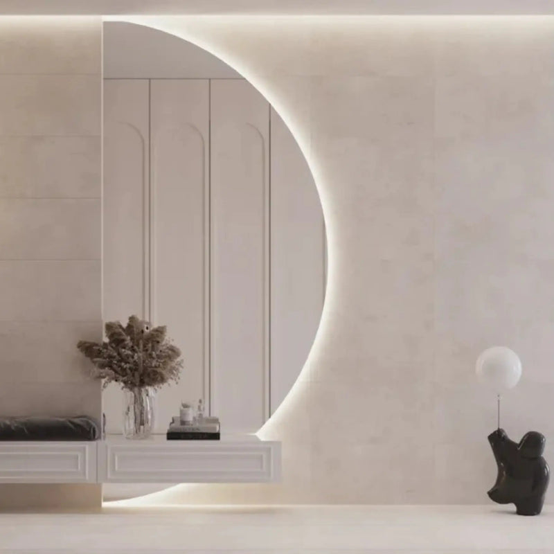 Rockstone White 60 x 60cm porcelain stone effect tile room setting