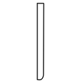 Rounded Long Edge Half Tile Side Profile