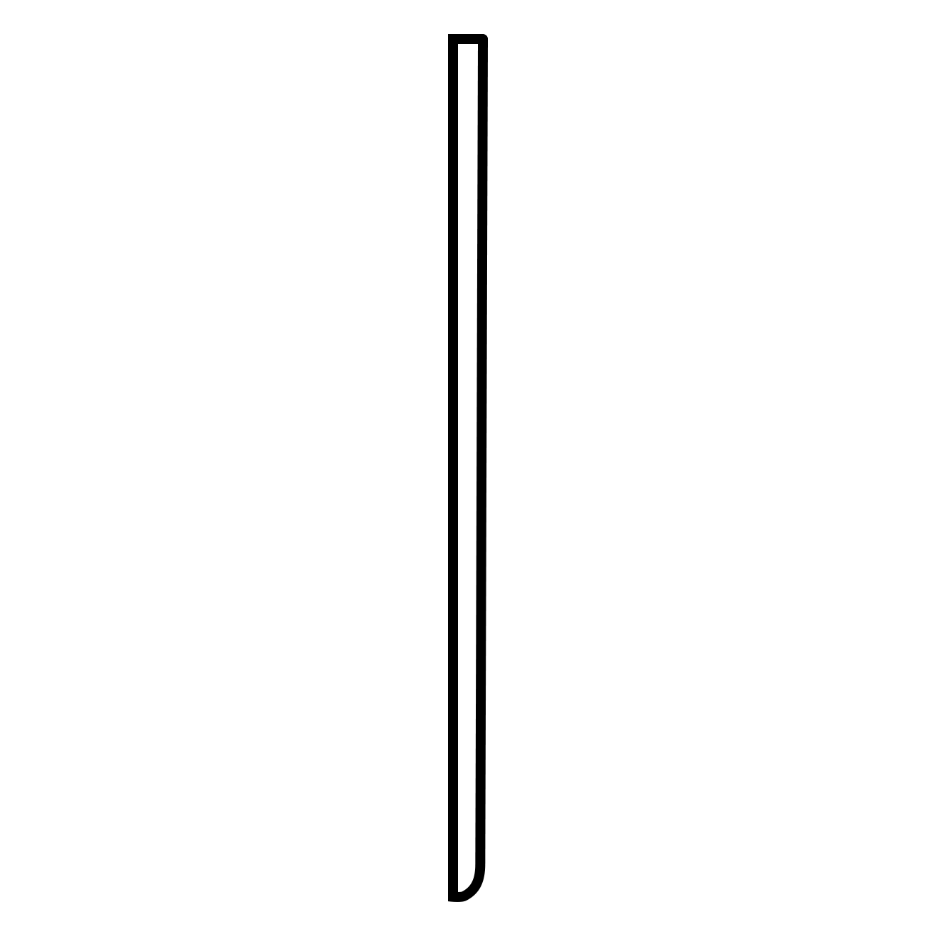 Jet Black Rounded Edge Short Ceramic Wall Tile – detail view 3