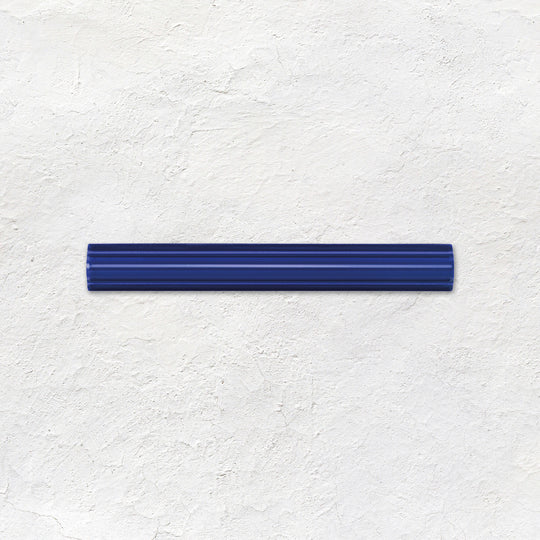 Royal Blue Astragal Moulding Ceramic Wall Tile 152x21mm