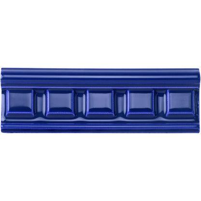 Royal Blue Dentil Moulding Ceramic Wall Tile 152x50mm