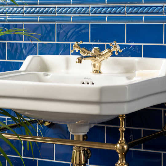 Royal Blue External Corner Trim Ceramic Wall Tile 152x30mm - alternate view