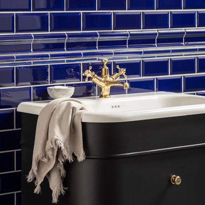 Royal Blue Omega Moulding Ceramic Wall Tile 152x12mm