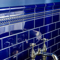 Royal Blue Victoria Moulding Ceramic Wall Tile 152x75mm