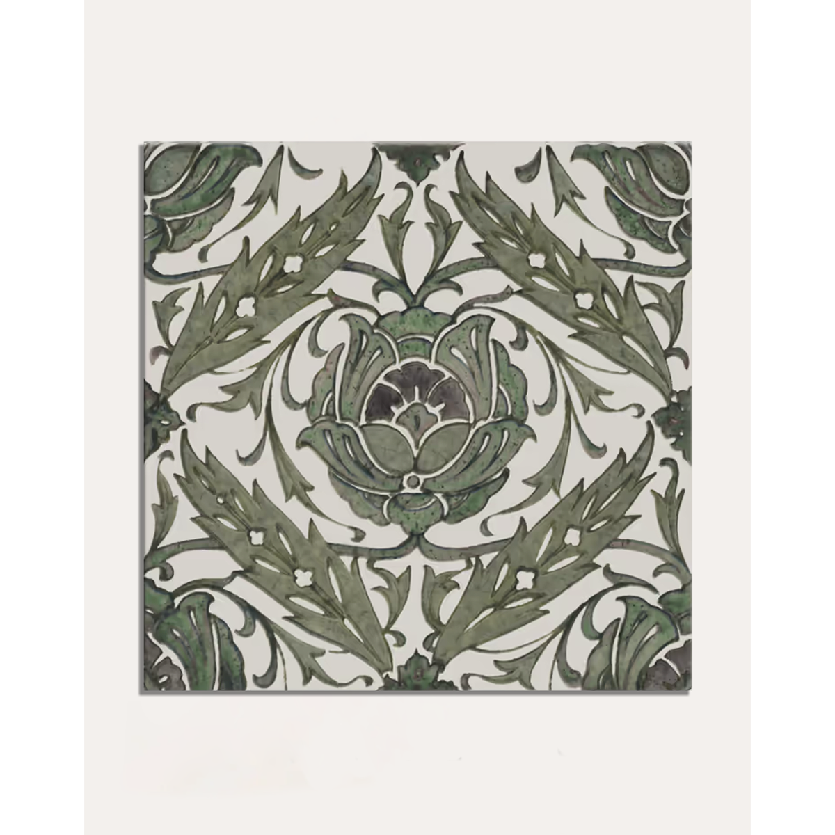 STUDIO Victorian Style Acanthus in Green - single tile packshot
