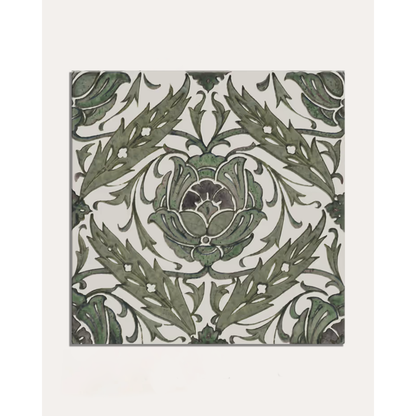 STUDIO Victorian Style™ Wall Ceramic Decor Acanthus in Green 15x15cm - thumbnail 2