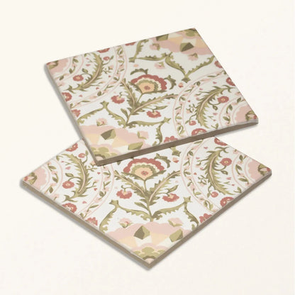 Sanderson Anthos Pink Porcelain Wall & Floor Tile 20x20cm