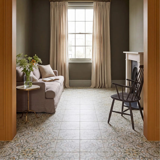 Sanderson Anthos Sage Porcelain Wall & Floor Tile 20x20cm - alternate view
