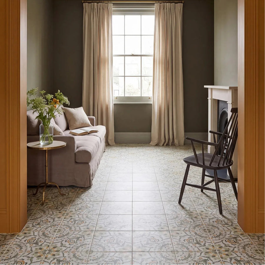 Sanderson Anthos Sage Porcelain Wall & Floor Tile 20x20cm