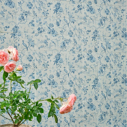 Pillemont Toile China Blue Mural 20x20cm