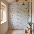 Sanderson Pillemont Toile China Blue Mural Porcelain Wall & Floor Tile 20x20cm