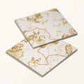 Sanderson Pillemont Toile Ochre Mural Porcelain Wall & Floor Tile 20x20cm