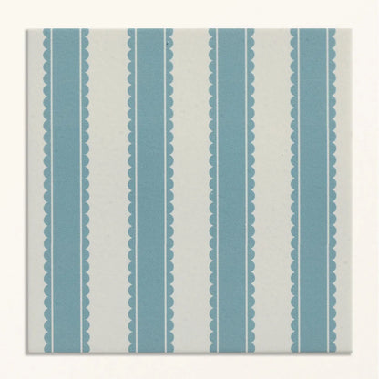 Sanderson Pinetum Stripe Dove Blue Porcelain Wall & Floor Tile 20x20cm