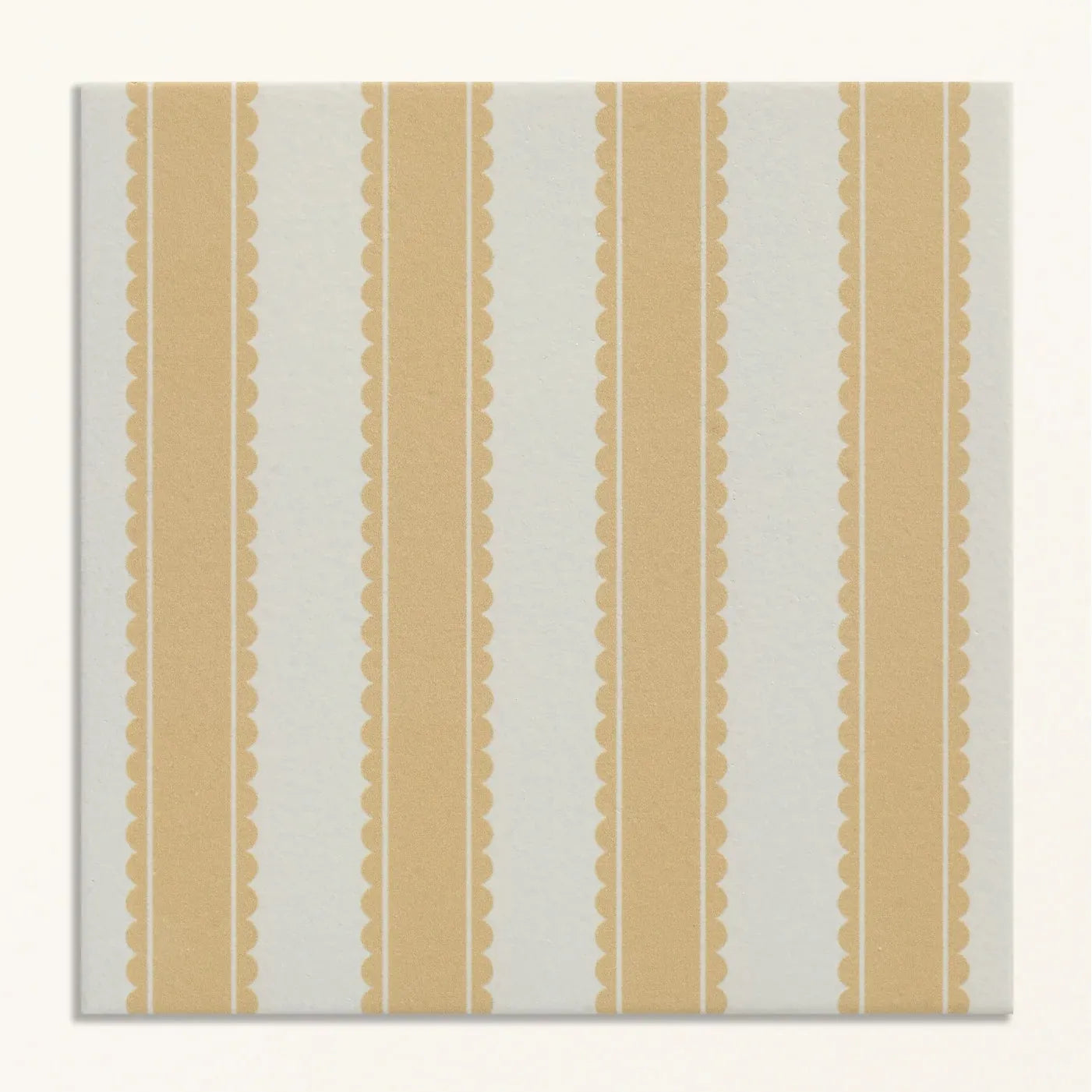 Sanderson Pinetum Stripe Ochre Porcelain Wall & Floor Tile 20x20cm