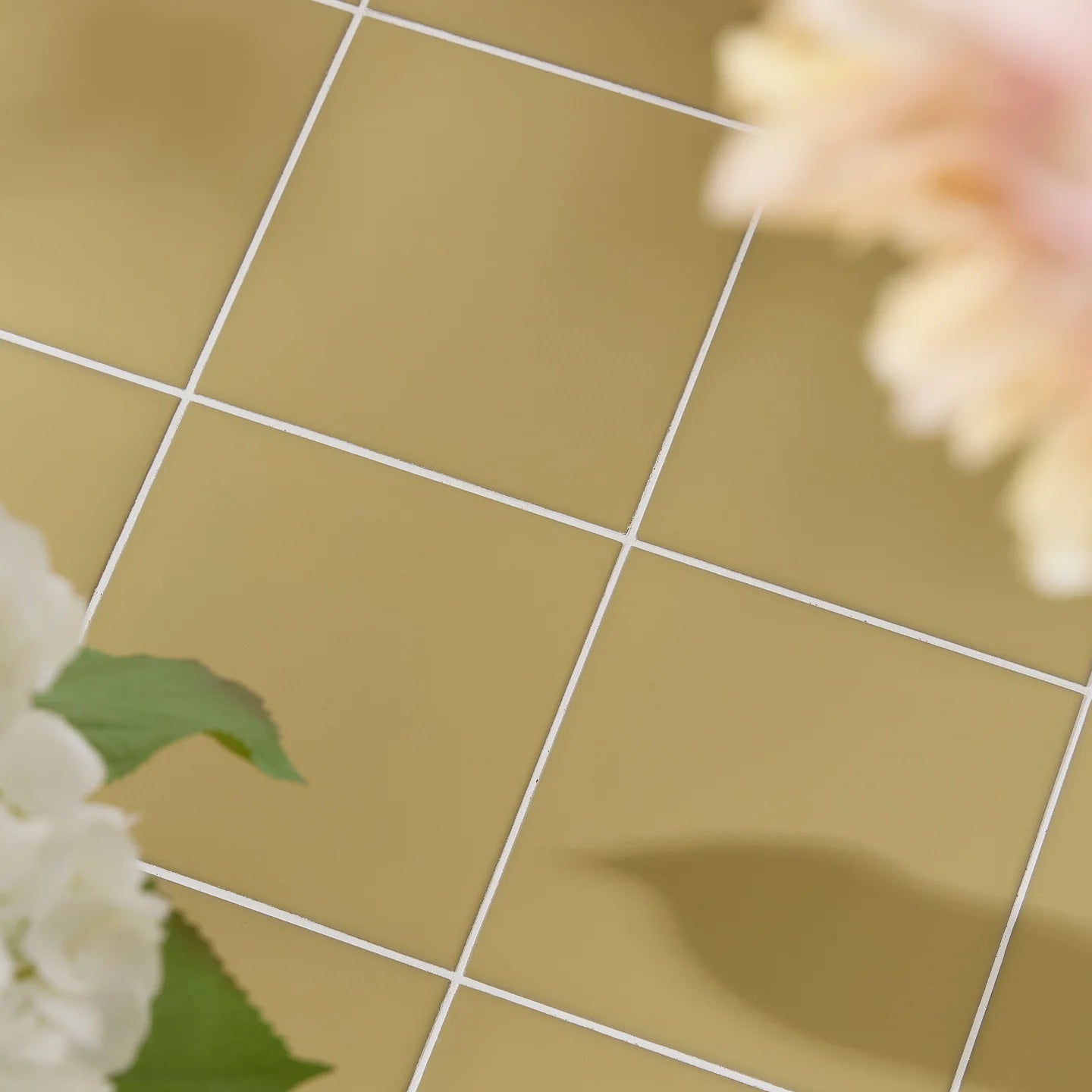 Sanderson Plain Ochre Porcelain Wall & Floor Tile 20x20cm