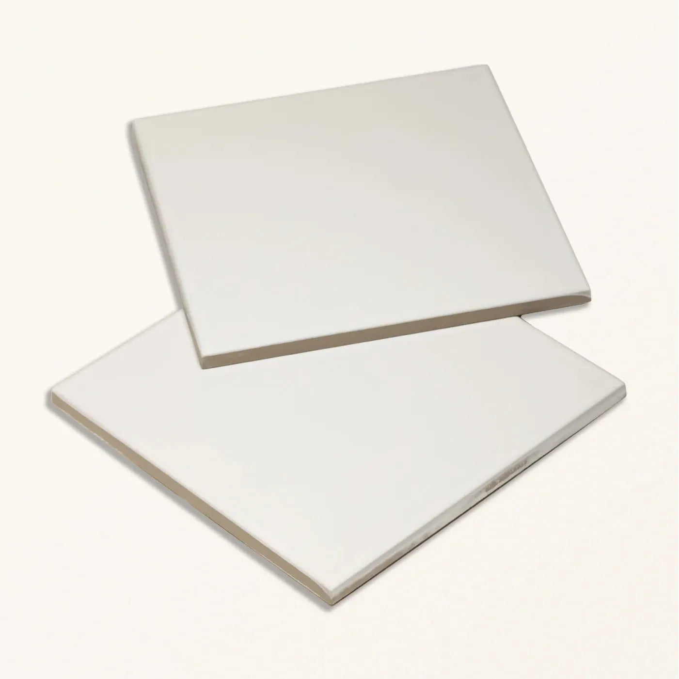 Sanderson Plain Orchid White Porcelain Wall & Floor Tile 20x20cm