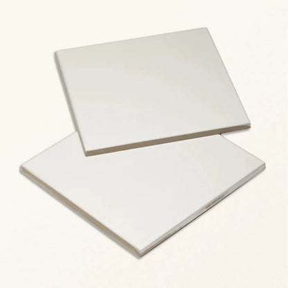 Sanderson Plain Orchid White Porcelain Wall & Floor Tile 20x20cm