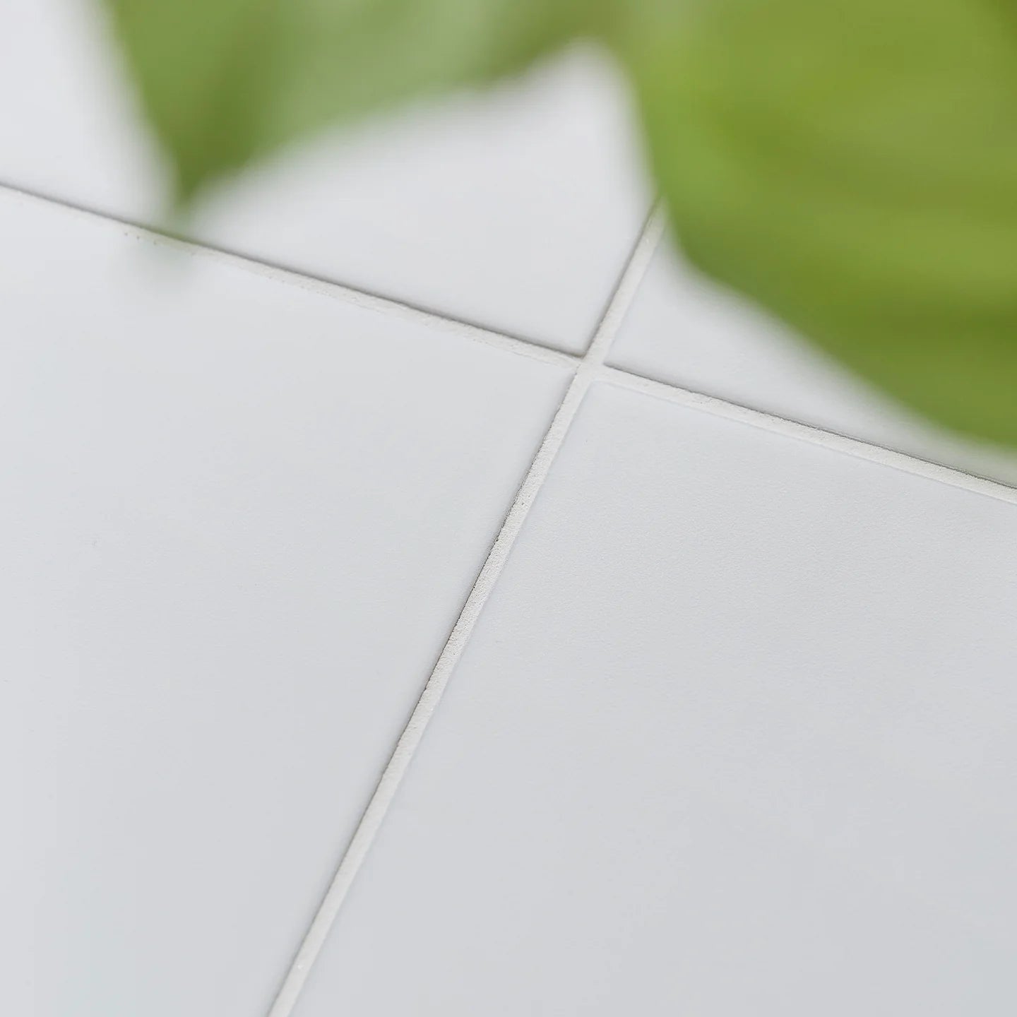 Sanderson Plain Orchid White Porcelain Wall & Floor Tile 20x20cm