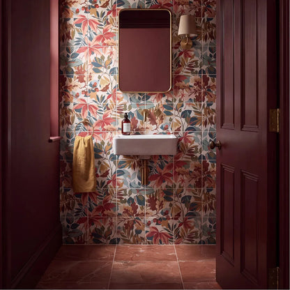 Sanderson Robin's Wood Madder Porcelain Wall & Floor Tile 20x20cm