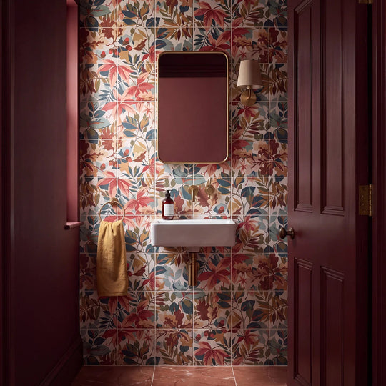 Sanderson Robin's Wood Madder Porcelain Wall & Floor Tile 20x20cm