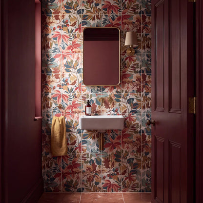 Sanderson Robin's Wood Madder Porcelain Wall & Floor Tile 20x20cm
