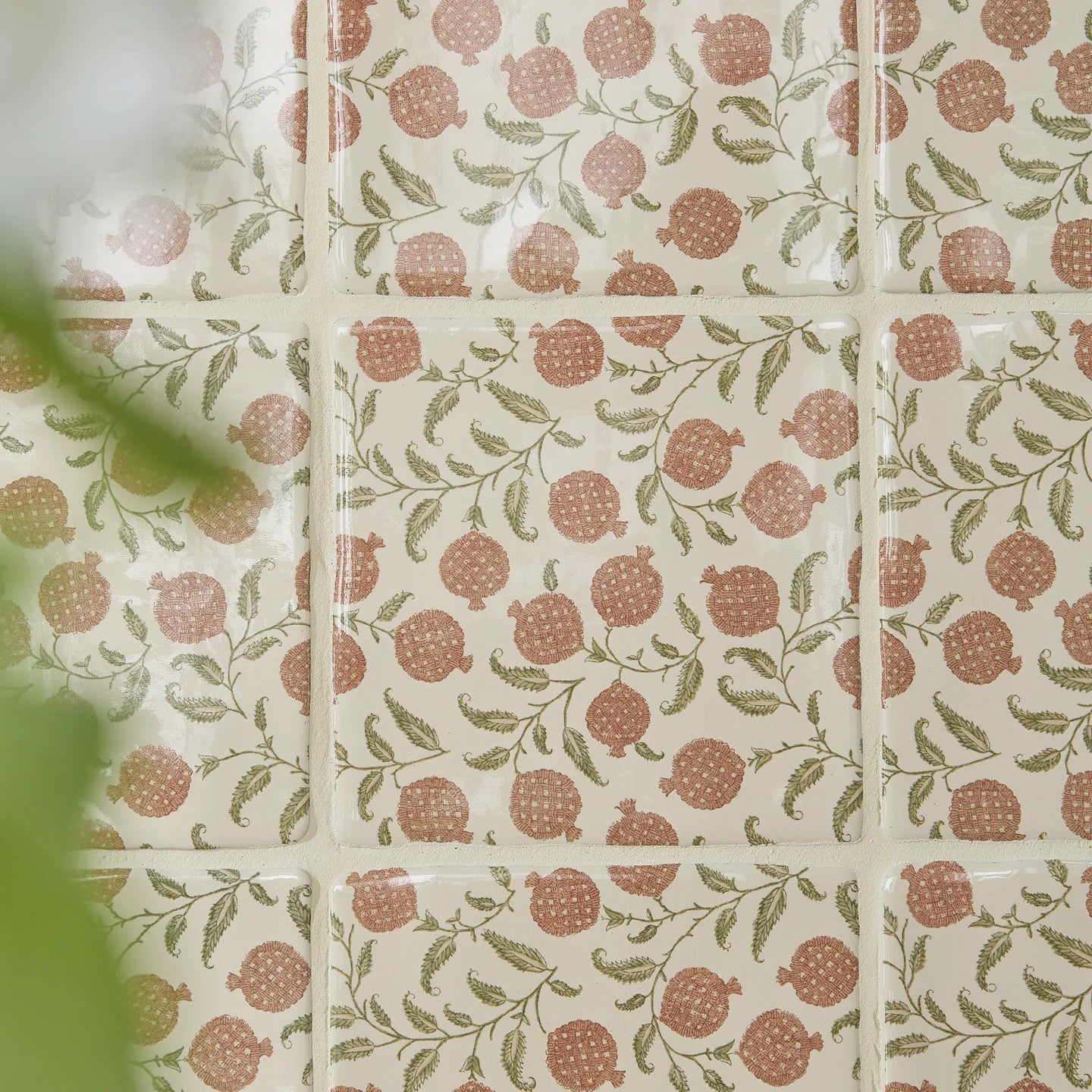 STUDIO Sanderson Anaar Pink Clay Ceramic Wall Tile 13x13cm