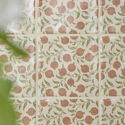 STUDIO Sanderson Anaar Pink Clay Ceramic Wall Tile 13x13cm
