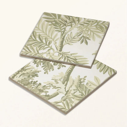 Sanderson Tapestry Trees Forest Mural Porcelain Wall & Floor Tile 20x20cm