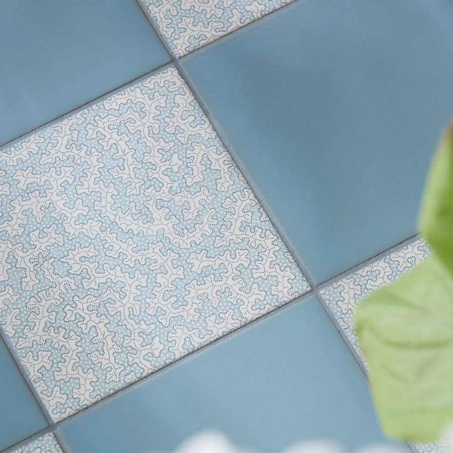 Sanderson Plain Dove Blue Porcelain Wall & Floor Tile 20x20cm