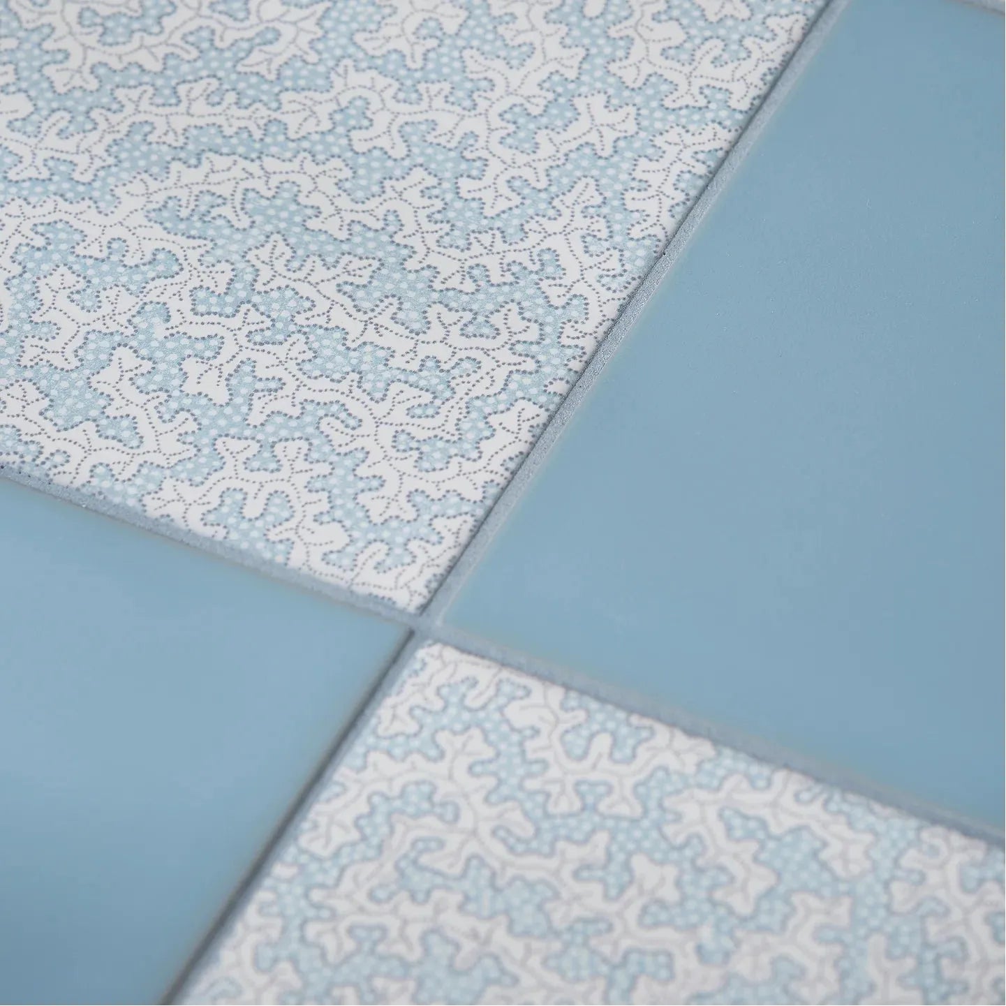 Sanderson Plain Dove Blue Porcelain Wall & Floor Tile 20x20cm