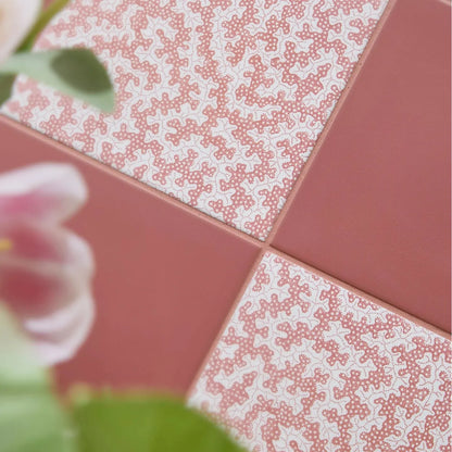 Sanderson Plain Madder Porcelain Wall & Floor Tile 20x20cm